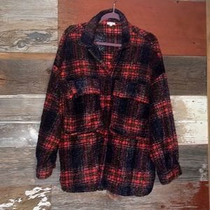 Adorable fuzzy, soft shacket from VICI